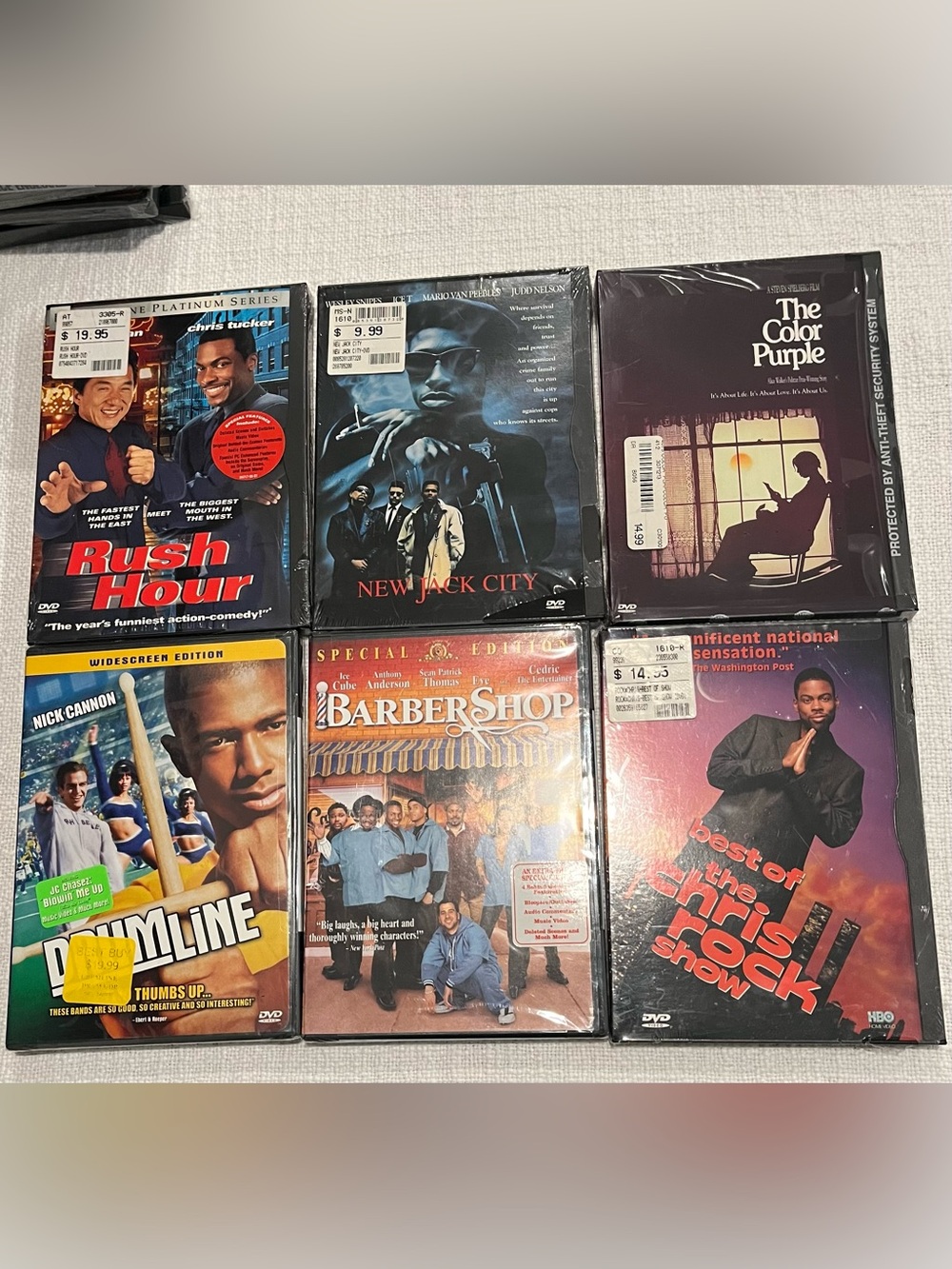 NEW DVD Lot 6 Sealed Black Cinema Comedy Rush Hour Barbershop New Jack city